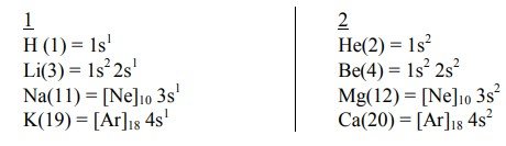 মৌলের শ্রেণিবিভাগ